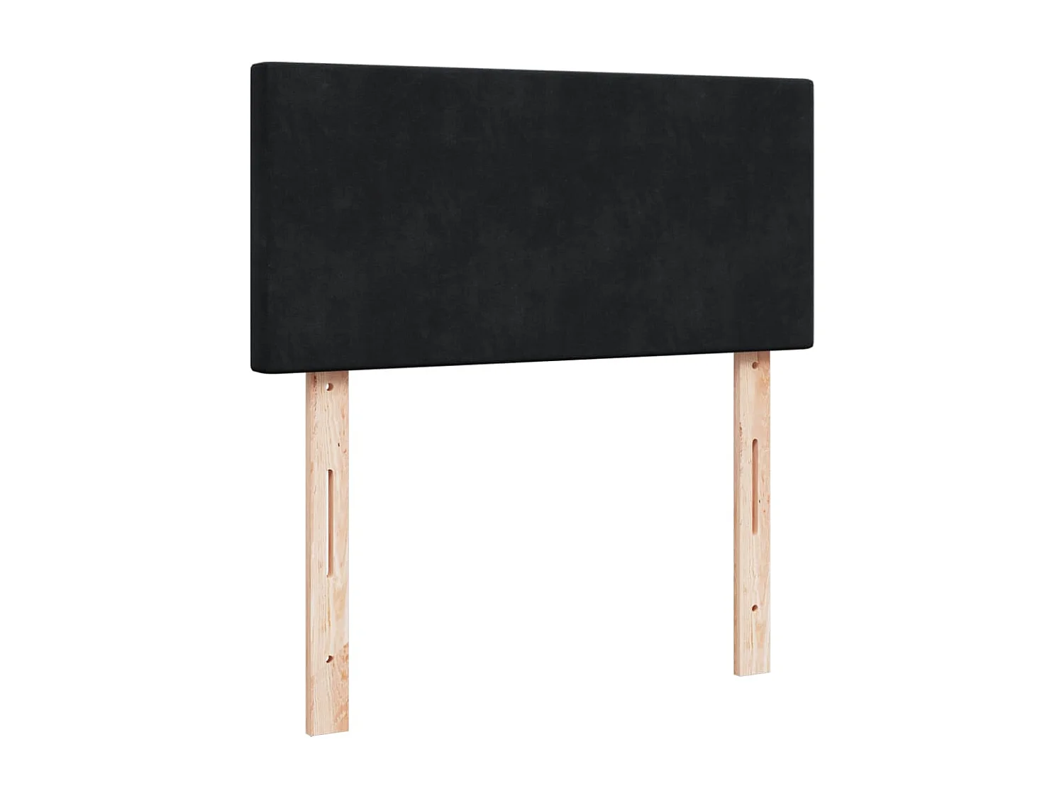 Giroletto a Molle con Materasso Nero 100x200 cm in Velluto