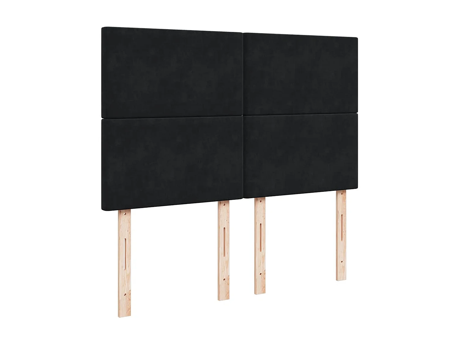 Giroletto a Molle con Materasso Nero 160x200 cm in Velluto