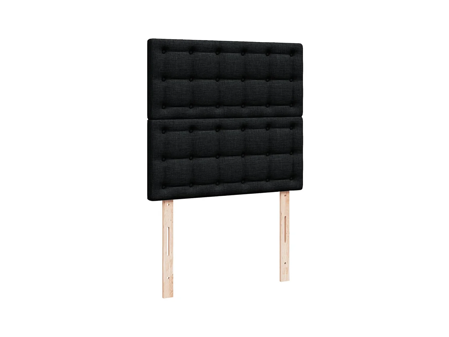 Sommier à lattes de lit avec matelas Noir 100x200 cm Tissu