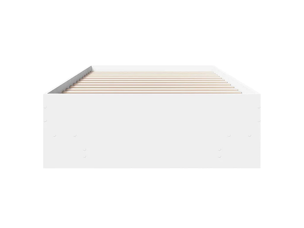 Bedframe bewerkt hout wit 75x190 cm
