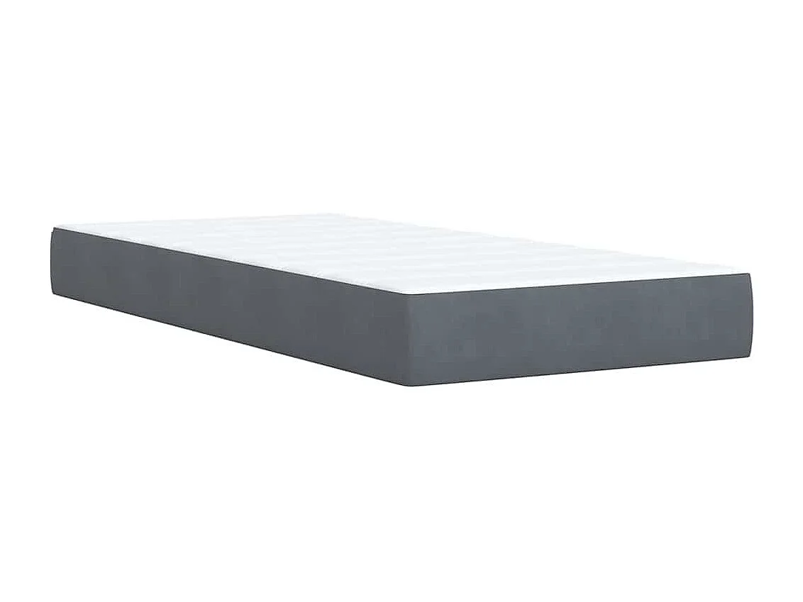 Boxspring met matras fluweel donkergrijs 90x190 cm