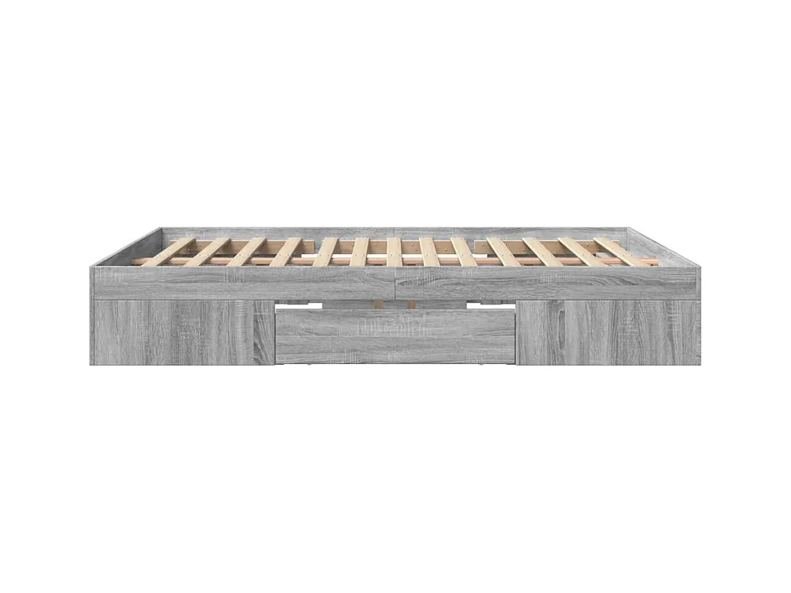 Cadre de lit sans matelas sonoma gris 150x200 cm