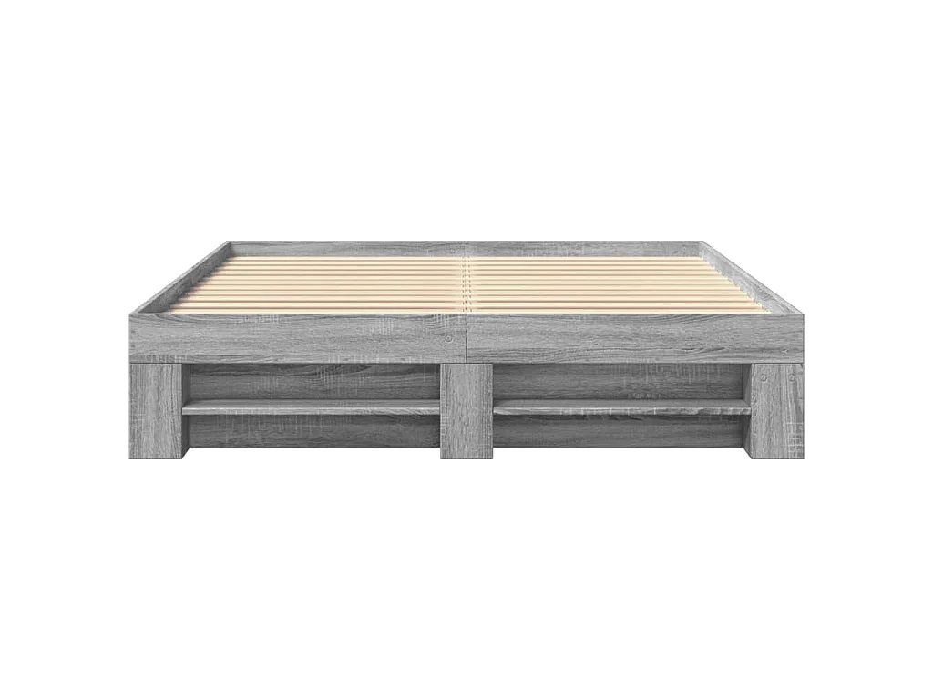 Cadre de lit sans matelas sonoma gris 150x200 cm
