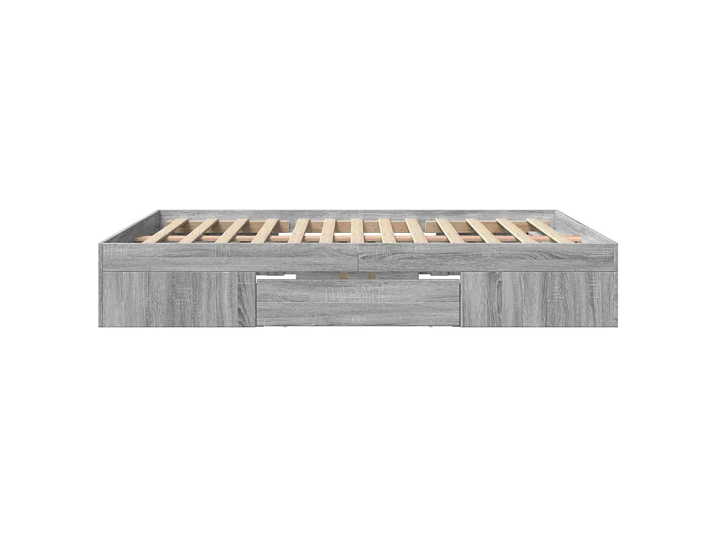 Cadre de lit sans matelas sonoma gris 150x200 cm