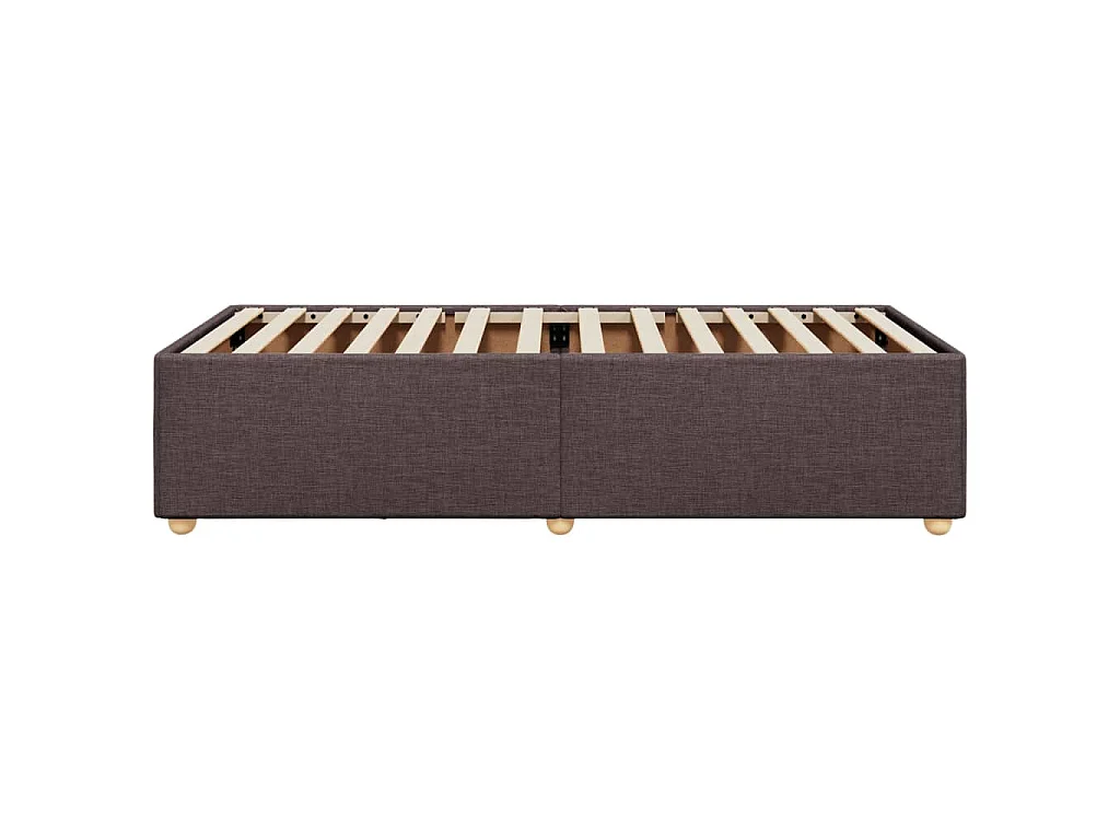 Bedframe zonder matras 90x190 cm stof donkerbruin