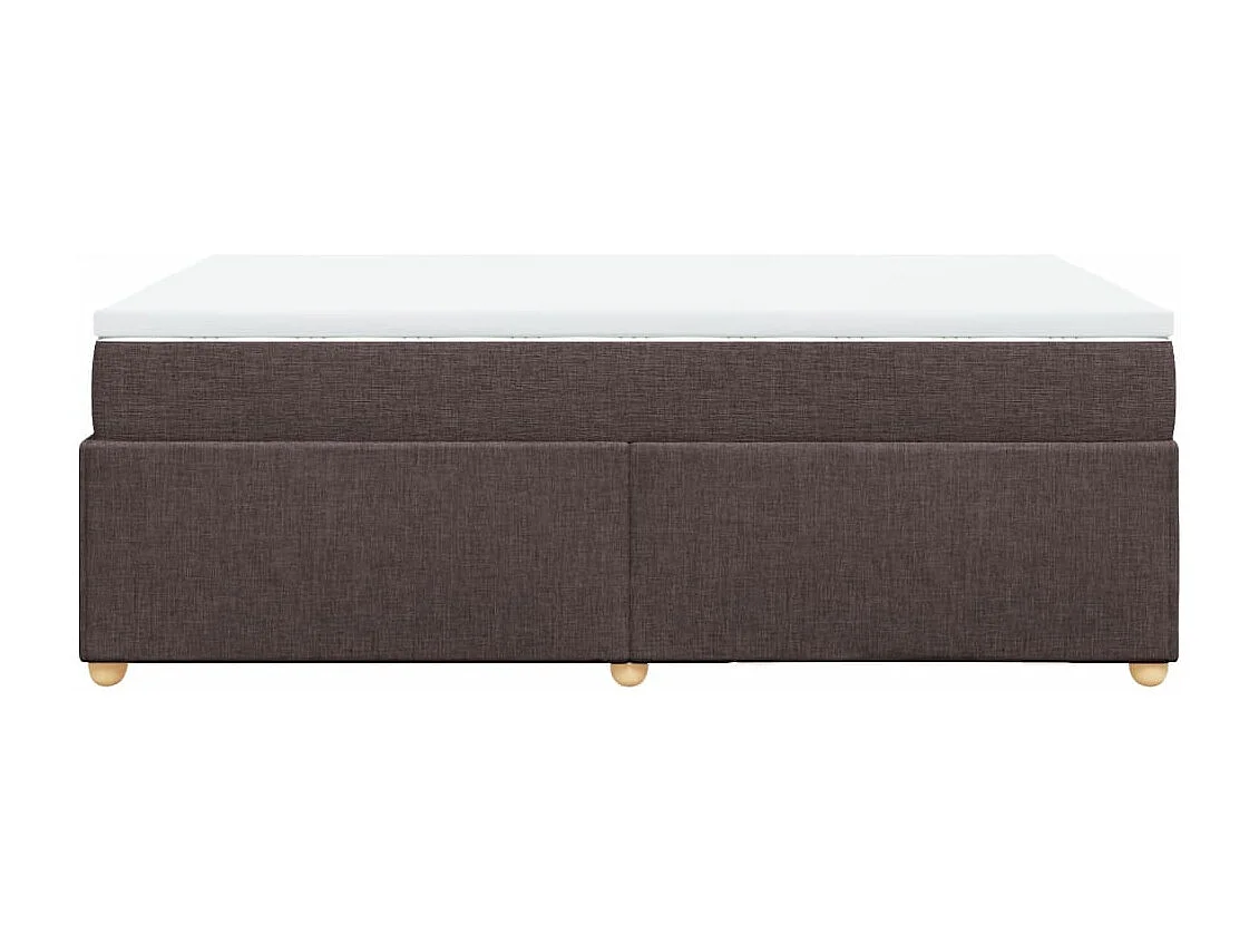 Giroletto a Molle con Materasso Marrone Scuro 120x200cm Tessuto