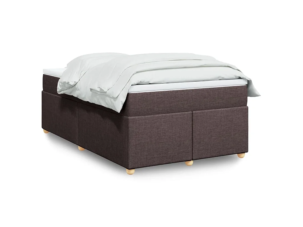 Sommier à lattes de lit avec matelas Marron foncé 120x200 cm