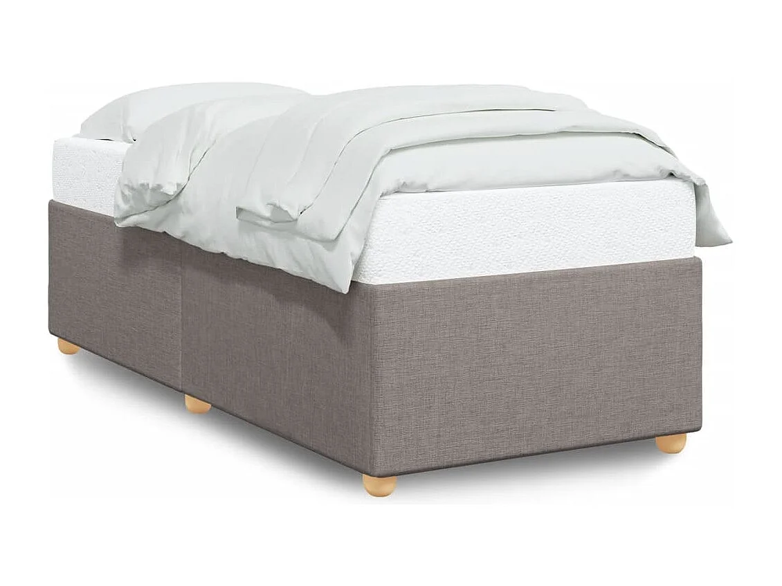 Cadre de lit sans matelas taupe 90x190 cm tissu