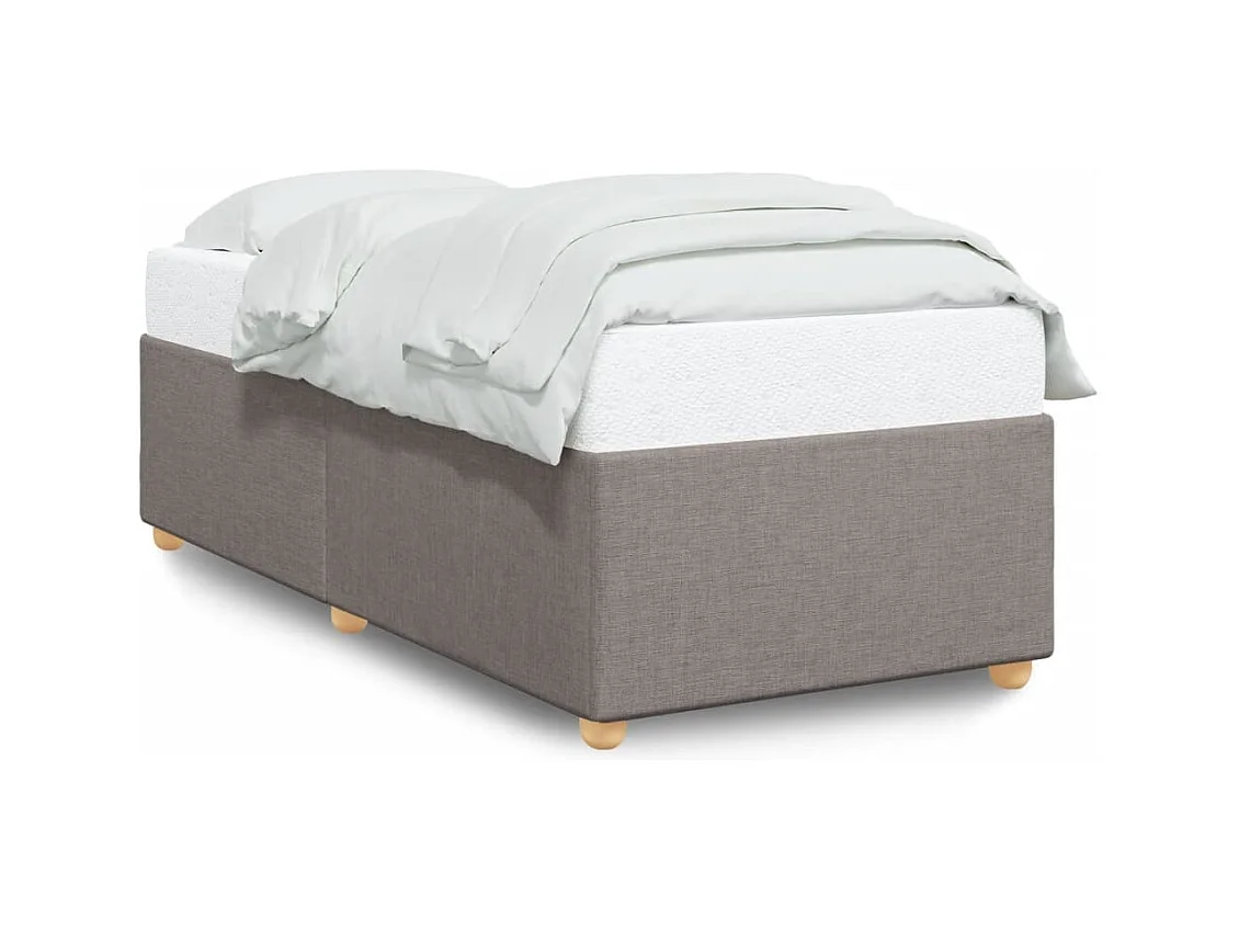 Cadre de lit sans matelas taupe 90x190 cm tissu