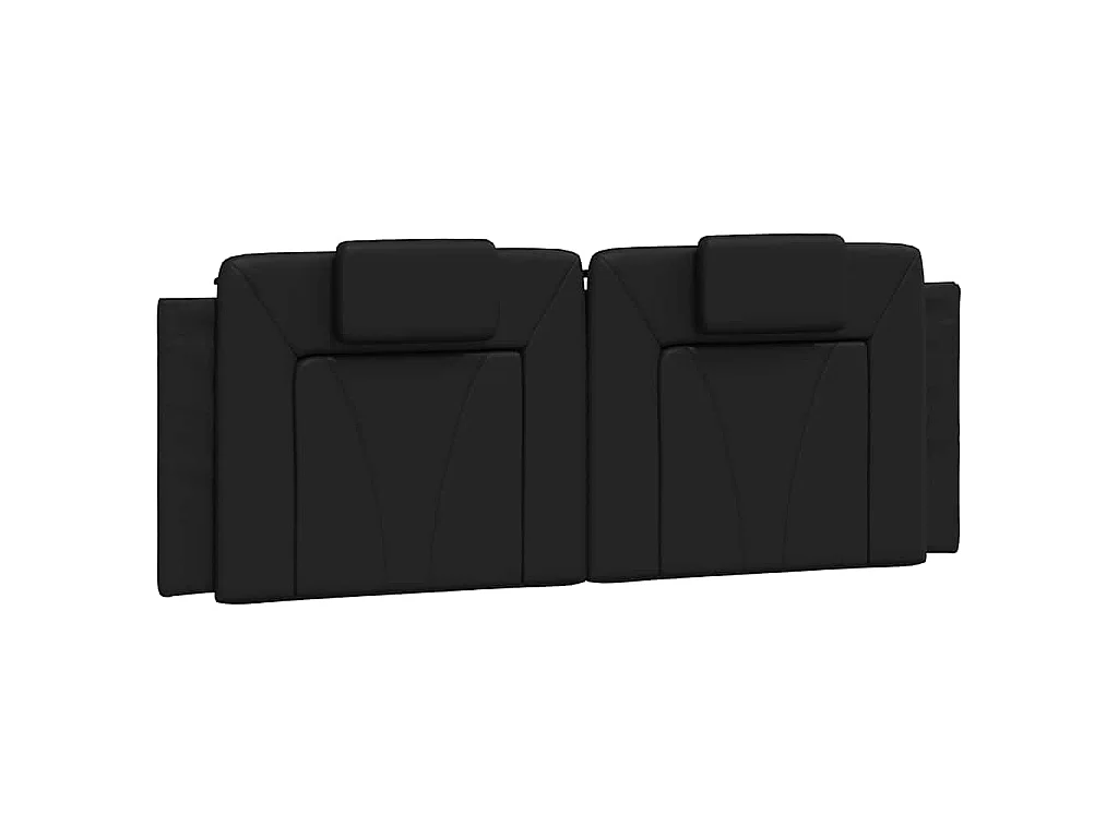 Cadre de lit Viana sans matelas noir 140x190 cm similicuir