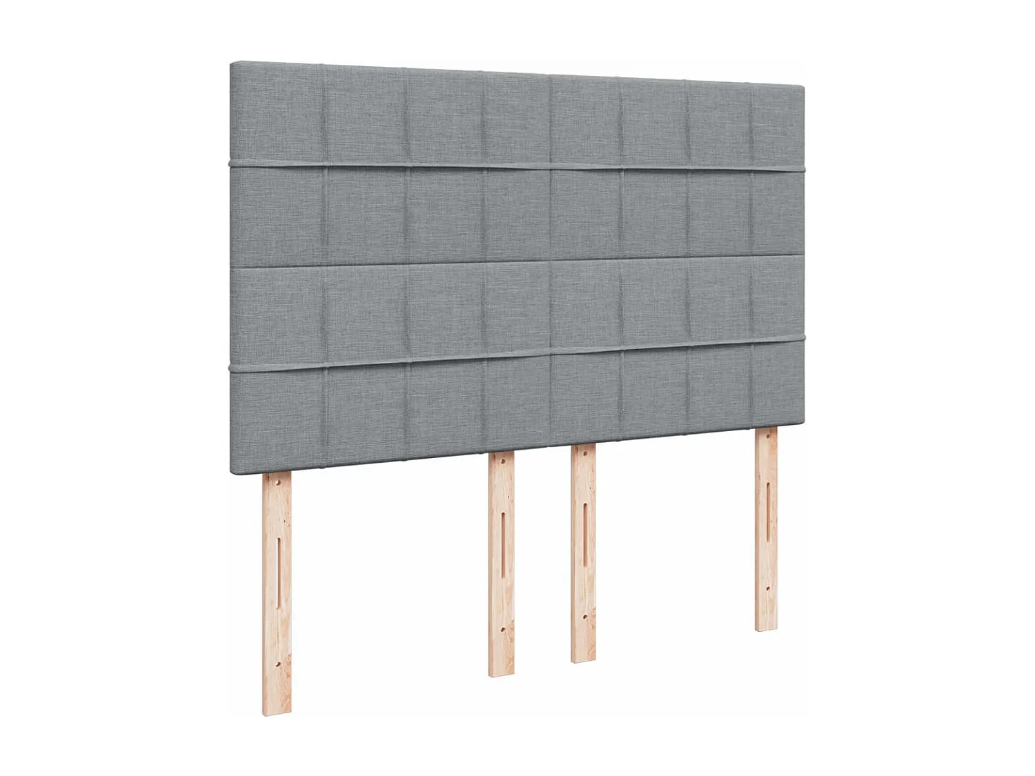 Giroletto a Molle con Materasso Grigio Chiaro 140x190cm Tessuto