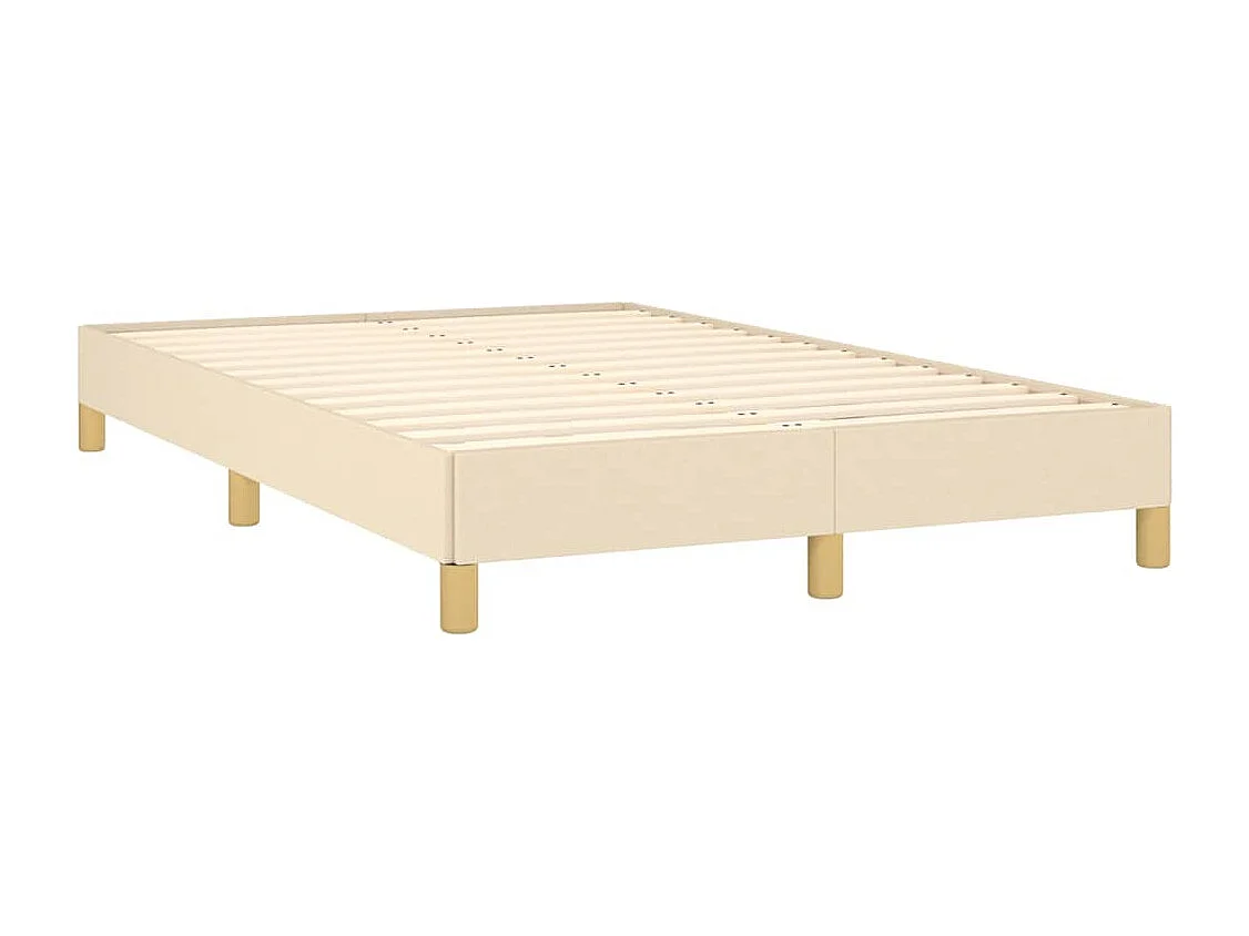 Boxspringbett mit Matratze & LED Creme 120x190 cm Stoff