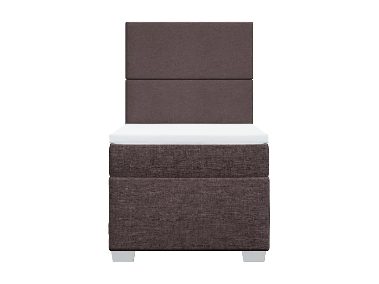 Boxspring met matras stof donkerbruin 90x190 cm