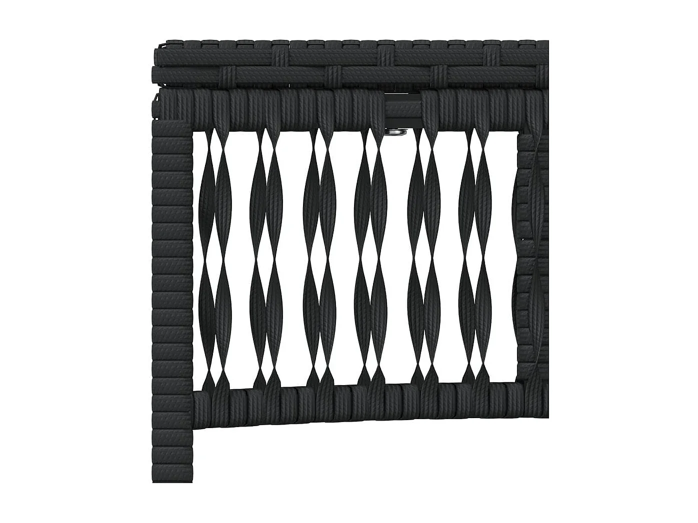 Chaises longues lot de 2 avec table noir résine tressée