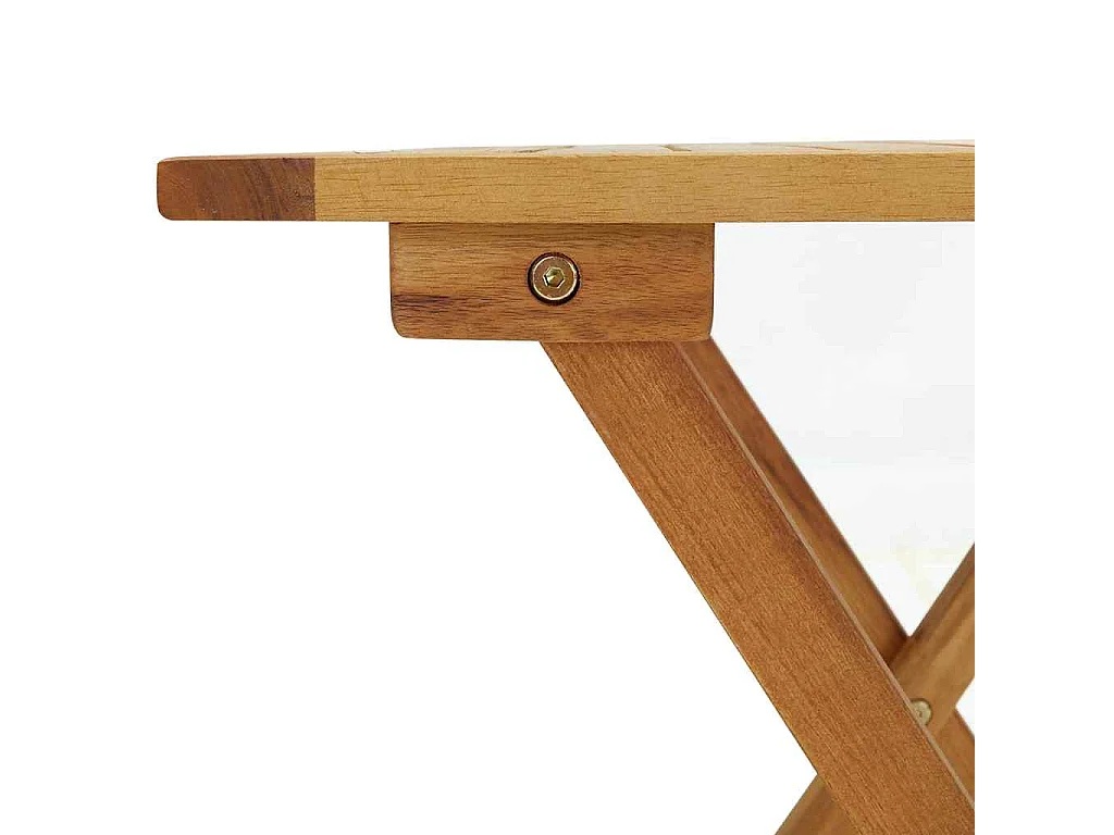 Chaises longues d'extérieur repose-pieds et table Acacia solide