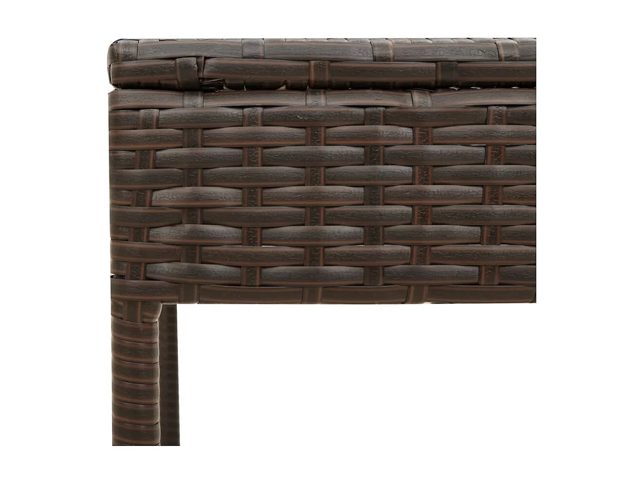Lettini Prendisole 2 pz con Tavolino Marrone in Polyrattan