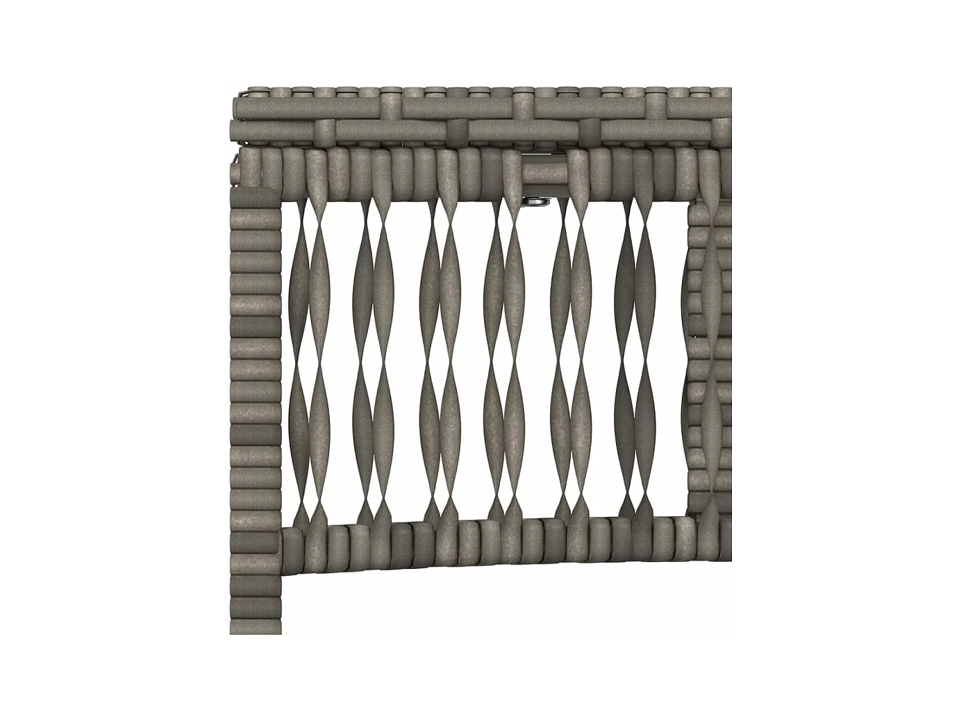 Chaises longues lot de 2 avec table gris résine tressée