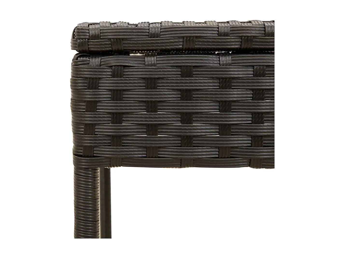 Sonnenliegen 2 Stk. mit Dach und Tisch Schwarz Poly-Rattan