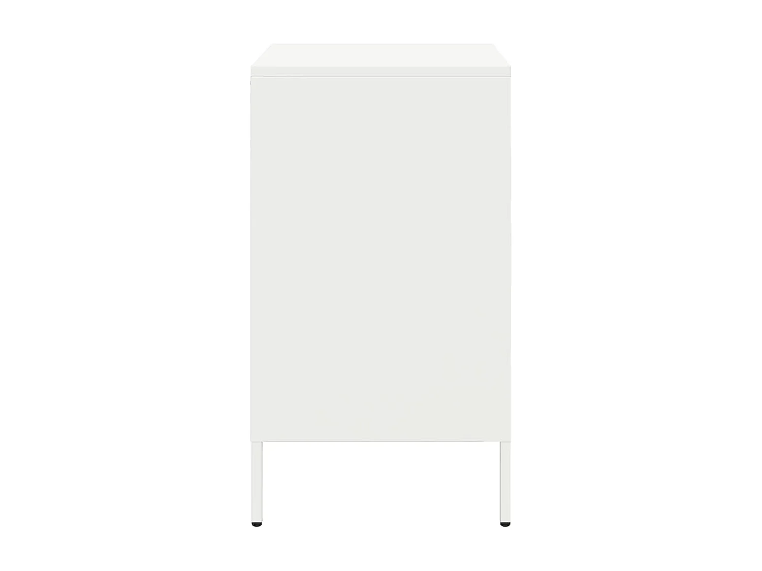 Nachtkastje 36x39x68 cm staal wit