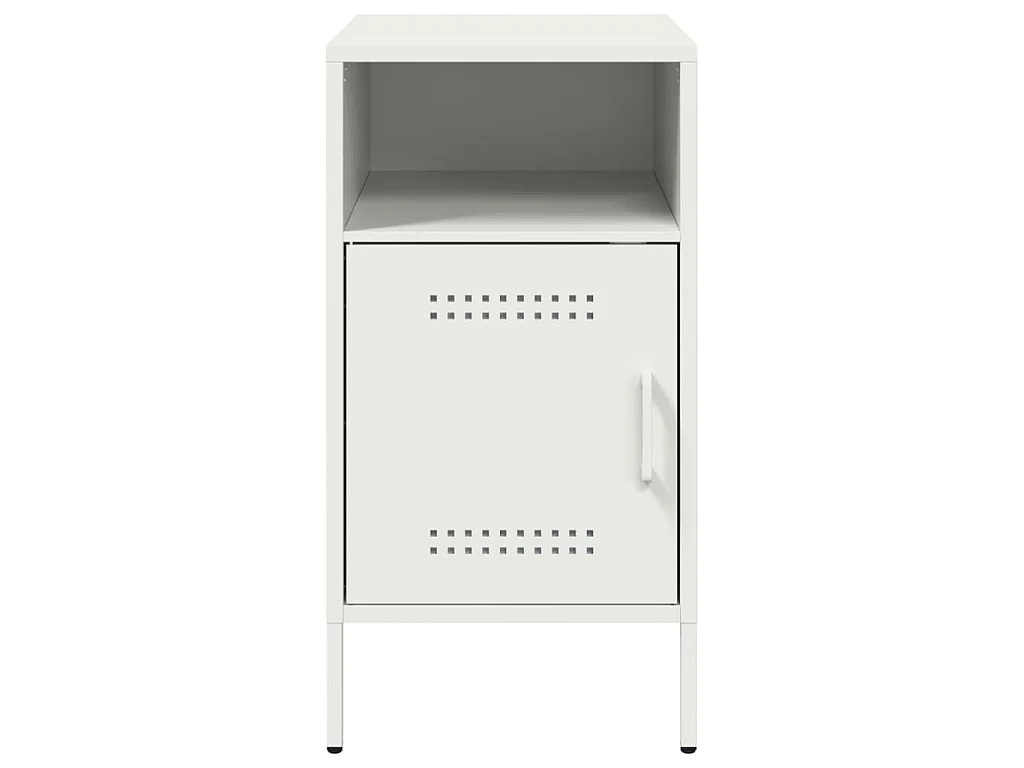 Nachttisch Weiß 36x39x68 cm Stahl