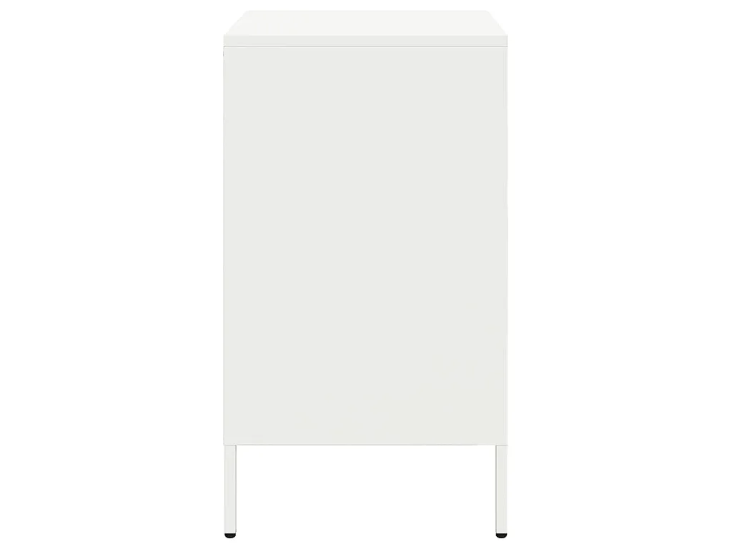 Nachttisch Weiß 36x39x68 cm Stahl