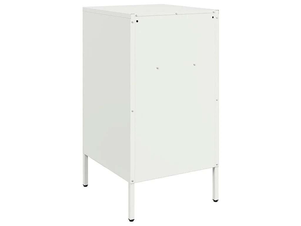 Nachttisch Weiß 36x39x68 cm Stahl
