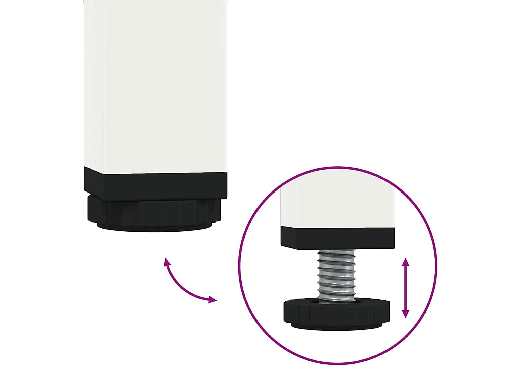 Nachttisch Weiß 36x39x68 cm Stahl