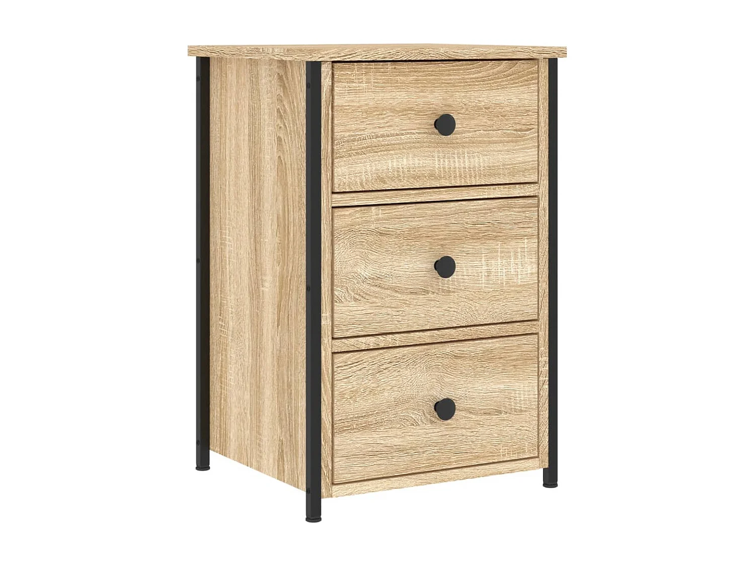 Comodino Rovere Sonoma 40x36x60 cm in Legno Multistrato