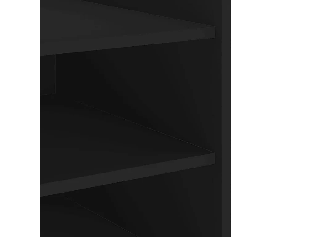 Mesita de noche madera de ingeniería negro 45x50x50 cm