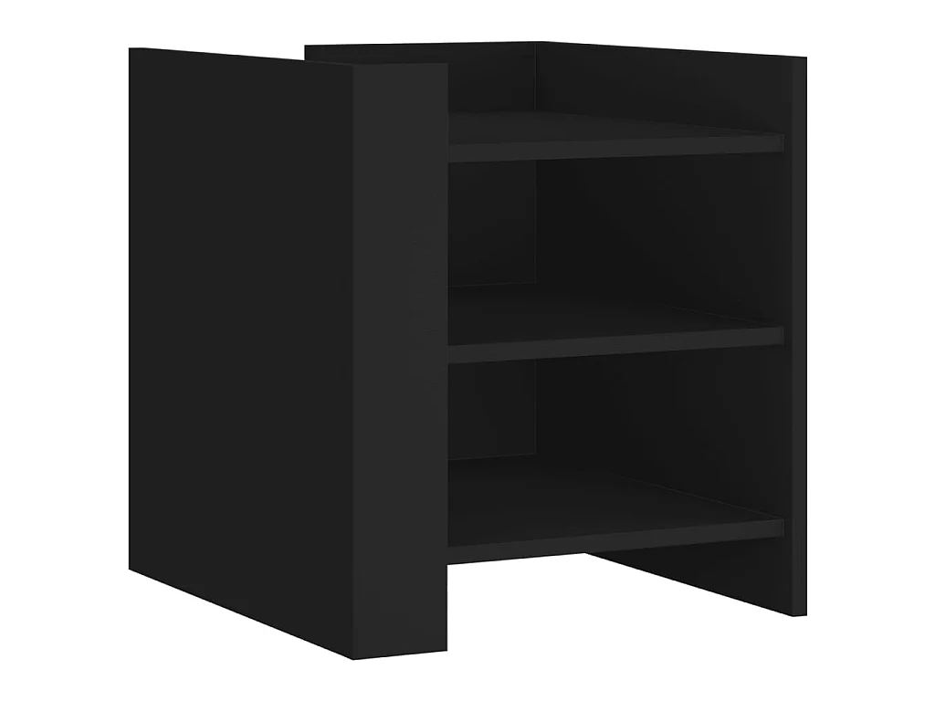 Table de chevet noir 45x50x50 cm bois d’ingénierie