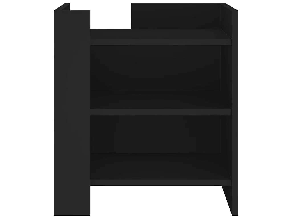 Table de chevet noir 45x50x50 cm bois d’ingénierie