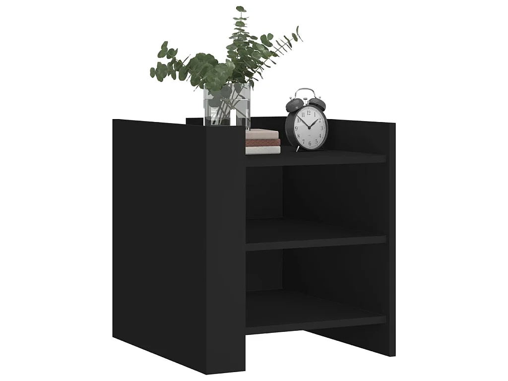 Comodino Nero 45x50x50 cm in Legno Multistrato