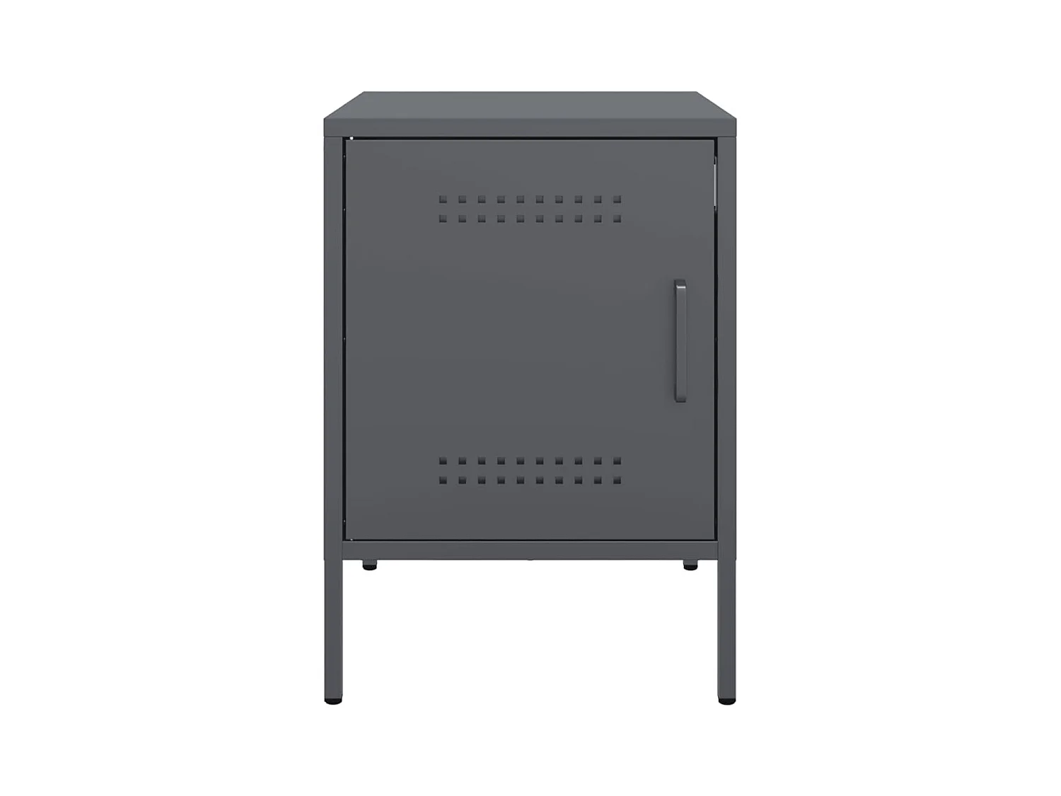 Tables de chevet 2 pcs anthracite 36x39x50,5 cm acier