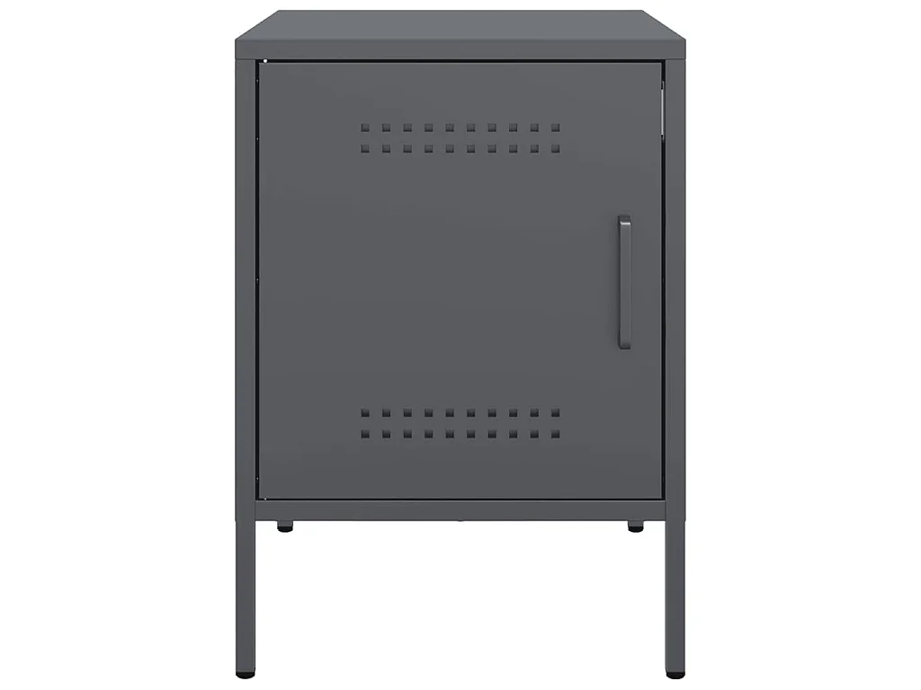 Tables de chevet 2 pcs anthracite 36x39x50,5 cm acier