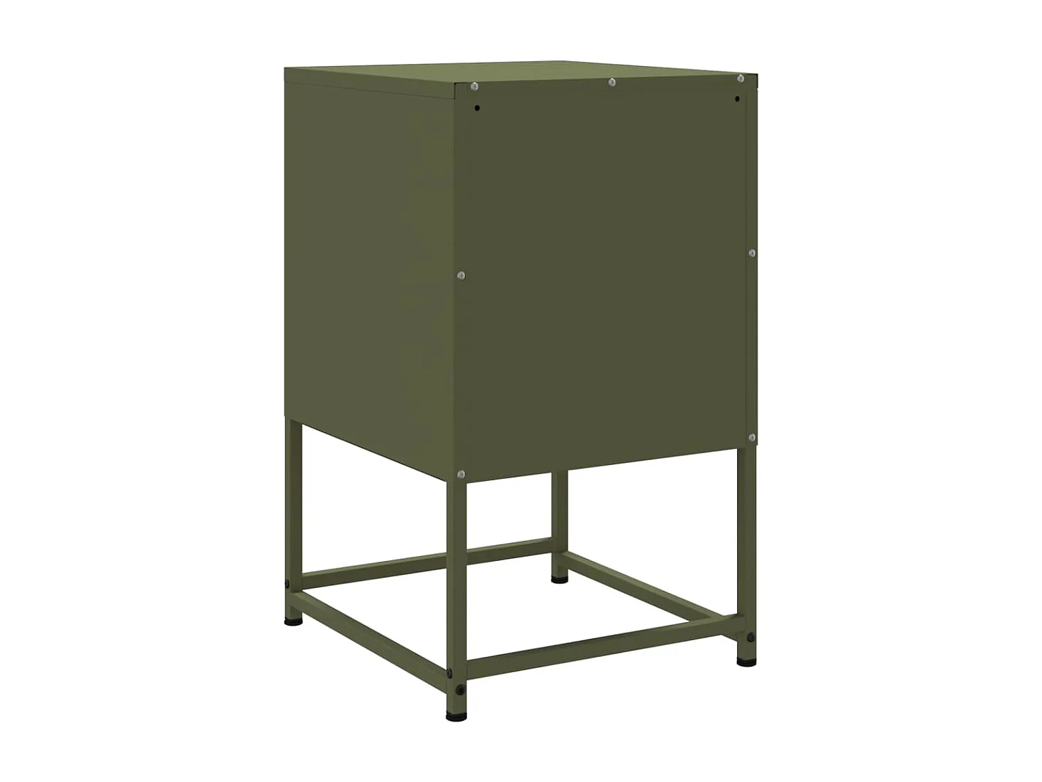 Tables de chevet 2 pcs vert olive 36x39x60,5 cm acier