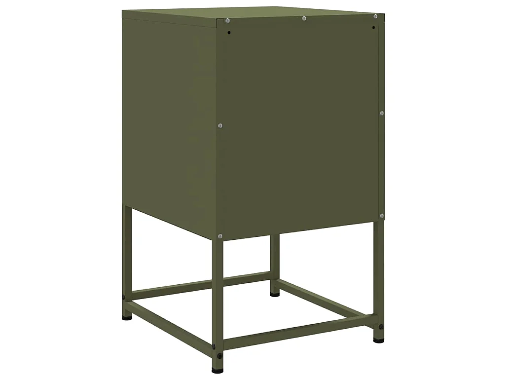 Comodini 2 pz Verde Oliva 36x39x60,5 cm in Acciaio