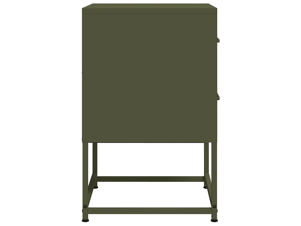 Comodini 2 pz Verde Oliva 36x39x60,5 cm in Acciaio