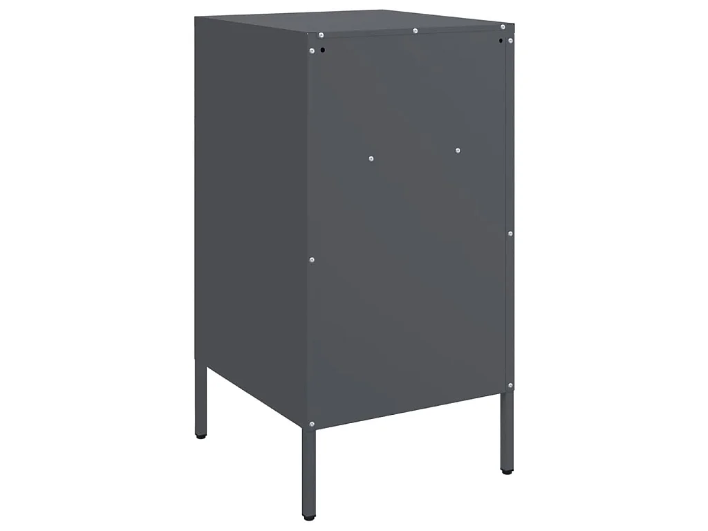 Table de chevet 2 pcs anthracite 36x39x68 cm acier