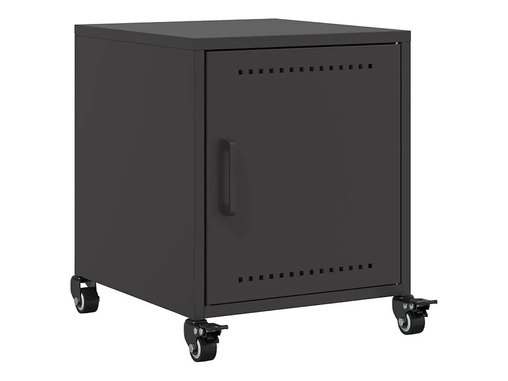 Table de chevet noir 36x39x43,5 cm acier