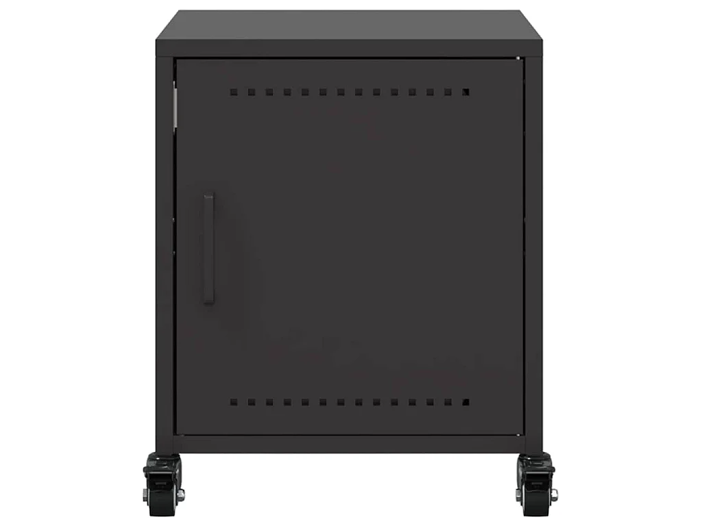 Table de chevet noir 36x39x43,5 cm acier
