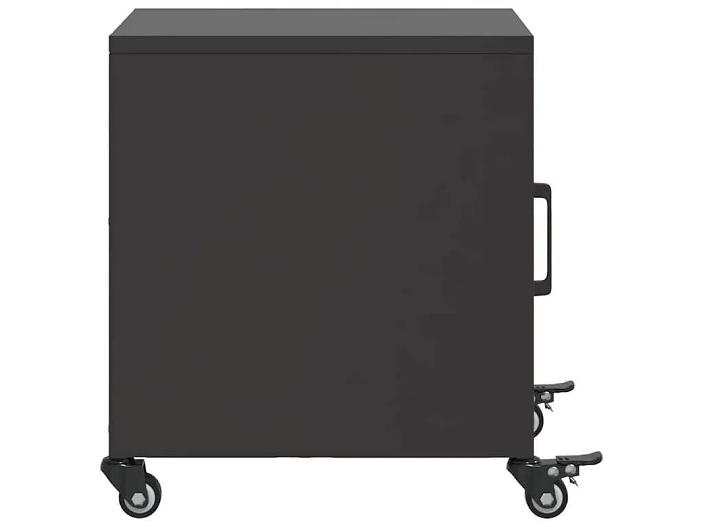 Table de chevet noir 36x39x43,5 cm acier