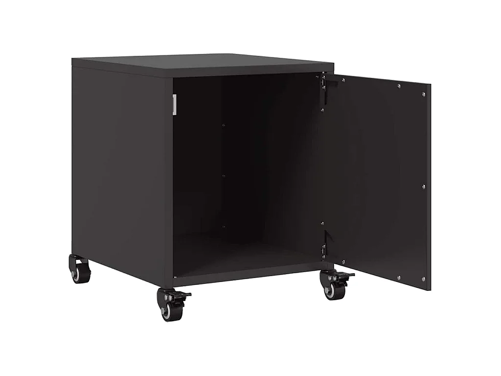 Table de chevet noir 36x39x43,5 cm acier