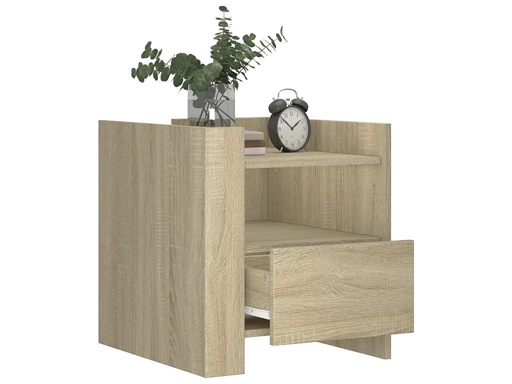 Comodino Rovere Sonoma 45x50x50 cm in Truciolato