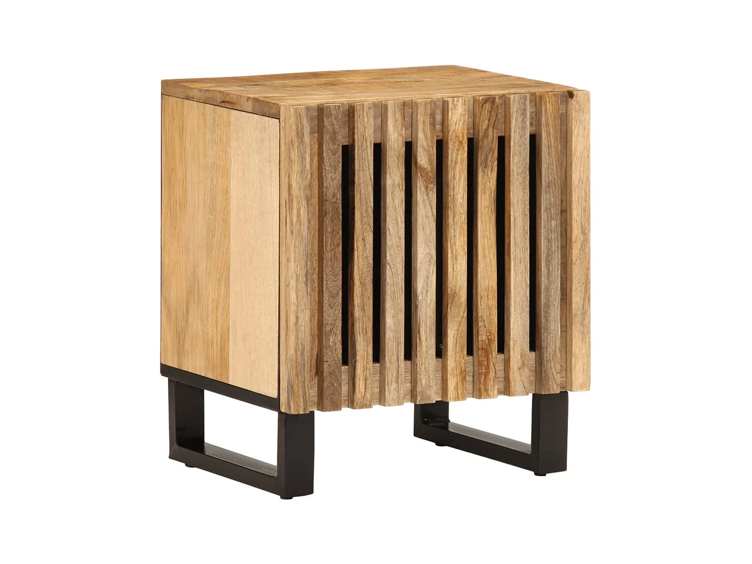 Nachtkastje 40x34x46 cm massief ruw mangohout