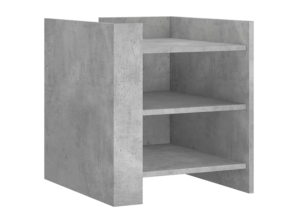 Nachtkastje 45x50x50 cm bewerkt hout betongrijs