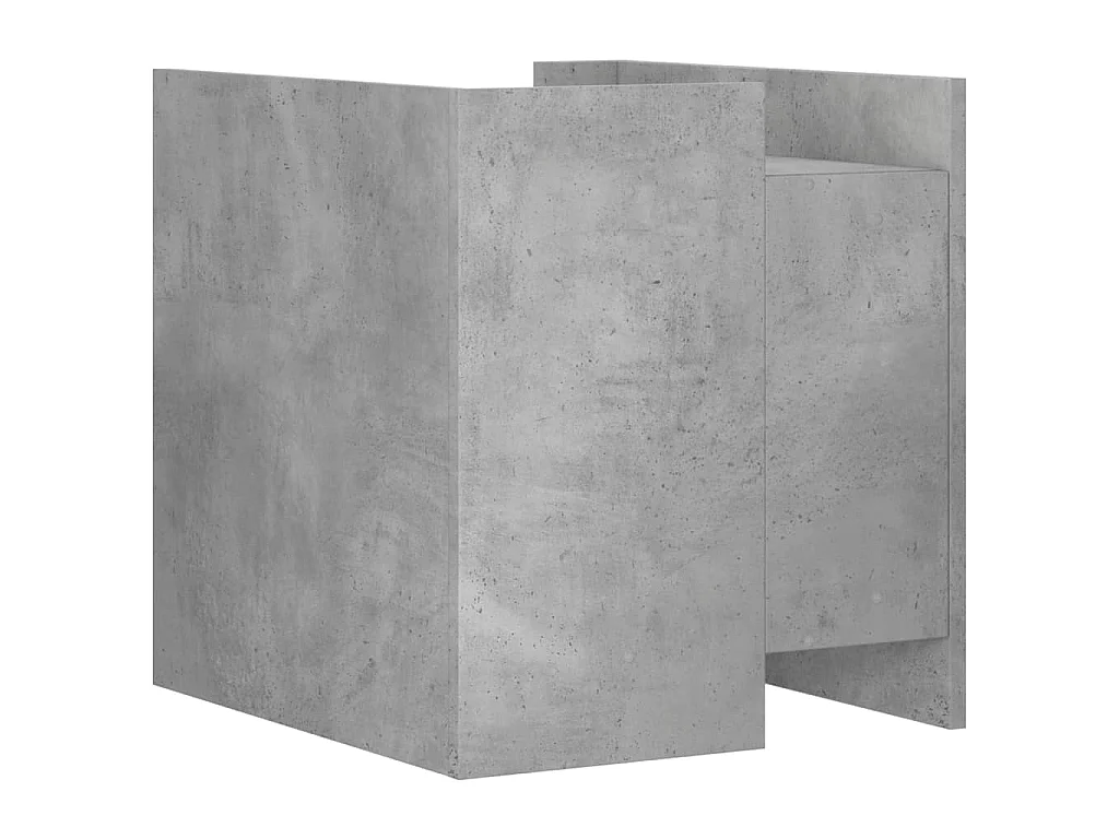 Nachtkastje 45x50x50 cm bewerkt hout betongrijs