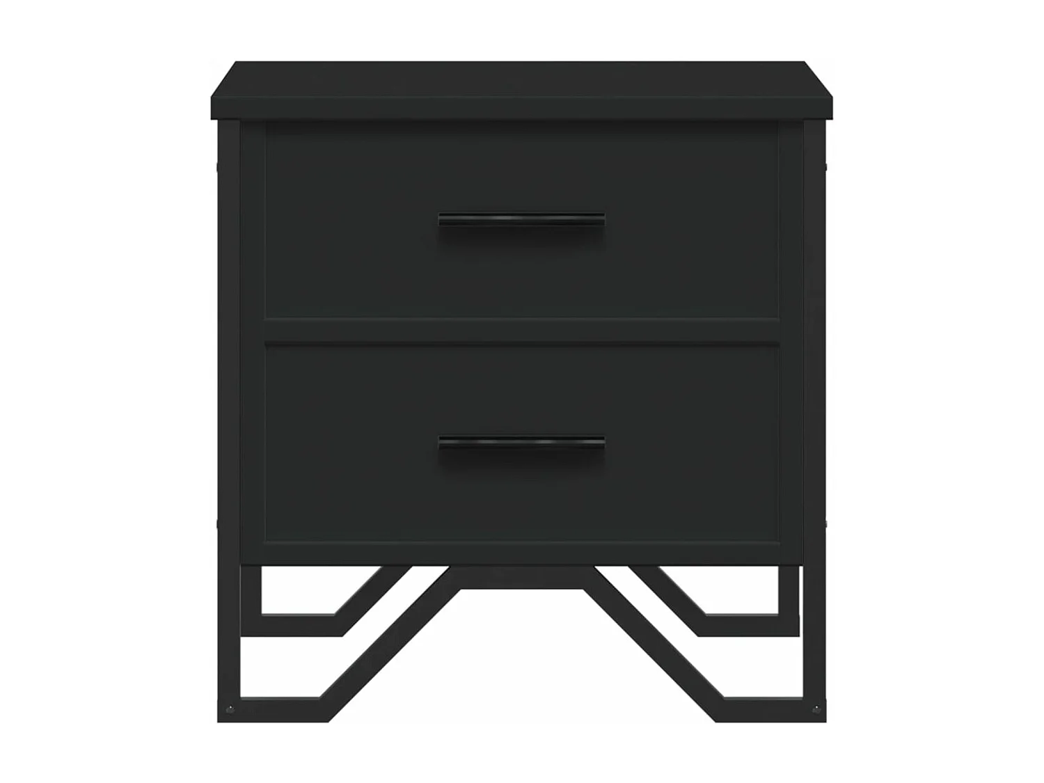 Table de chevet noir 40x41x40 cm bois d’ingénierie