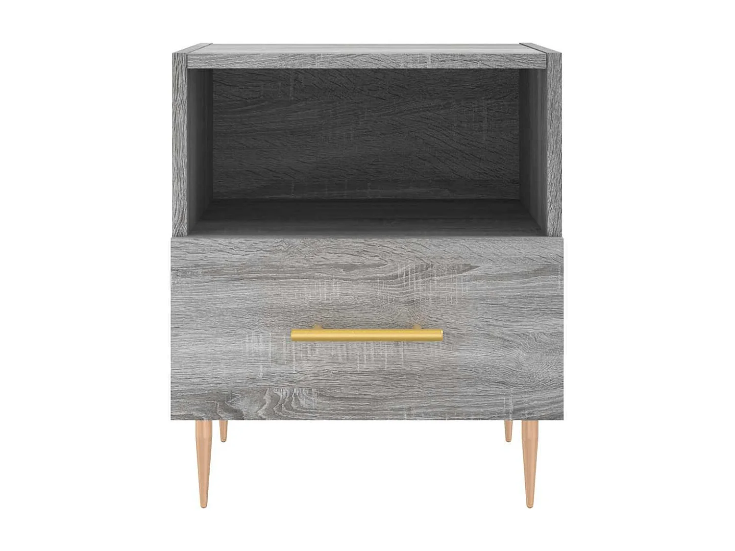 Nachtkastjes 2 st 40x35x47,5 cm bewerkt hout grijs sonoma eiken