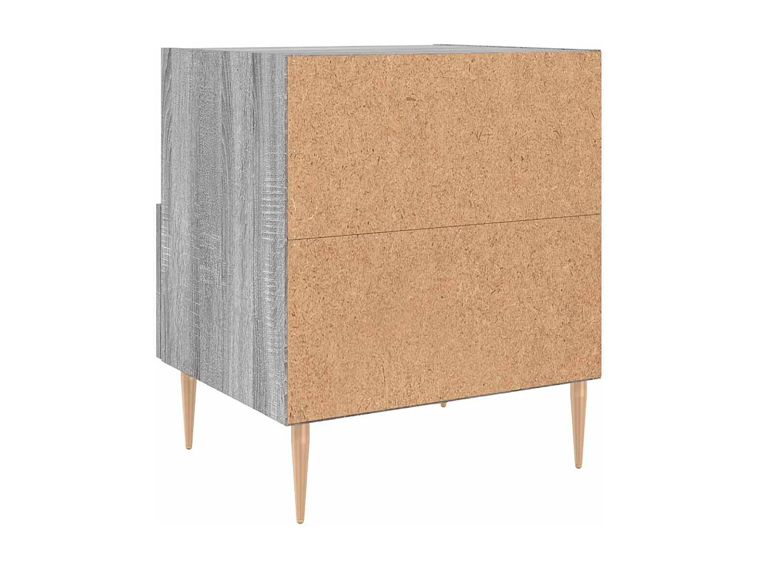 Nachtkastjes 2 st 40x35x47,5 cm bewerkt hout grijs sonoma eiken