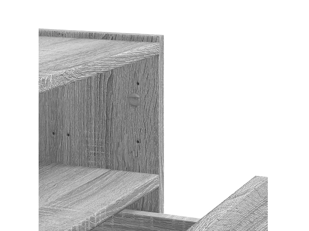 Wand-Nachttisch Grau Sonoma 45x30x35 cm